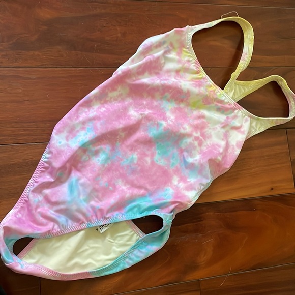 Re/Done x Solid Striped tie dye swimsuit - Picture 3 of 5